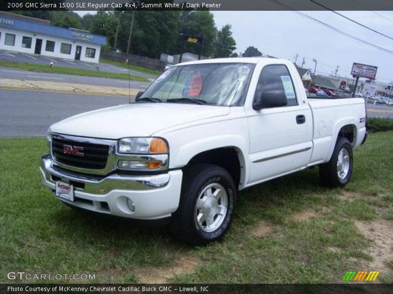 Summit White / Dark Pewter 2006 GMC Sierra 1500 SLE Regular Cab 4x4