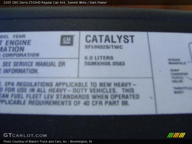 Summit White / Dark Pewter 2005 GMC Sierra 2500HD Regular Cab 4x4