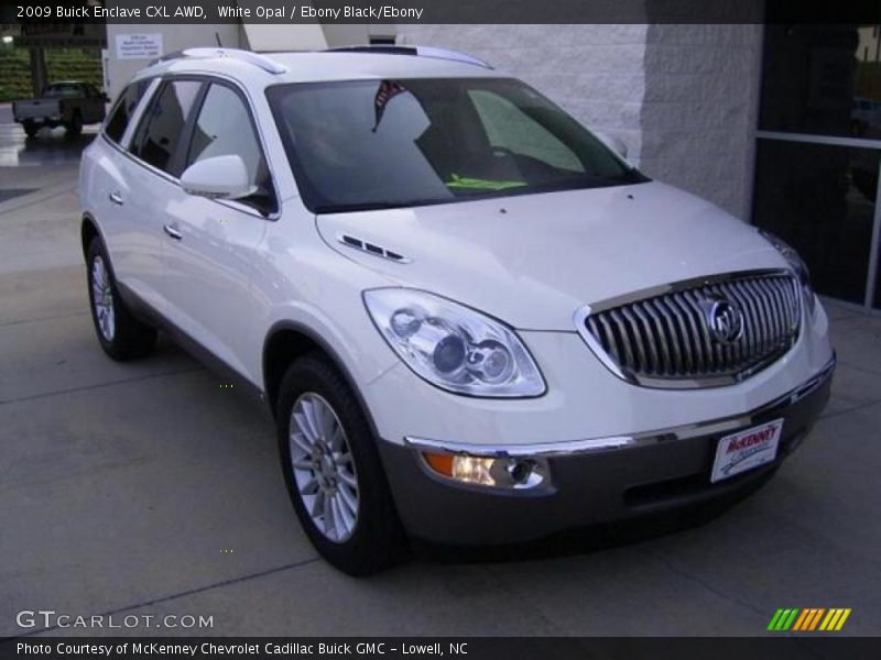 White Opal / Ebony Black/Ebony 2009 Buick Enclave CXL AWD