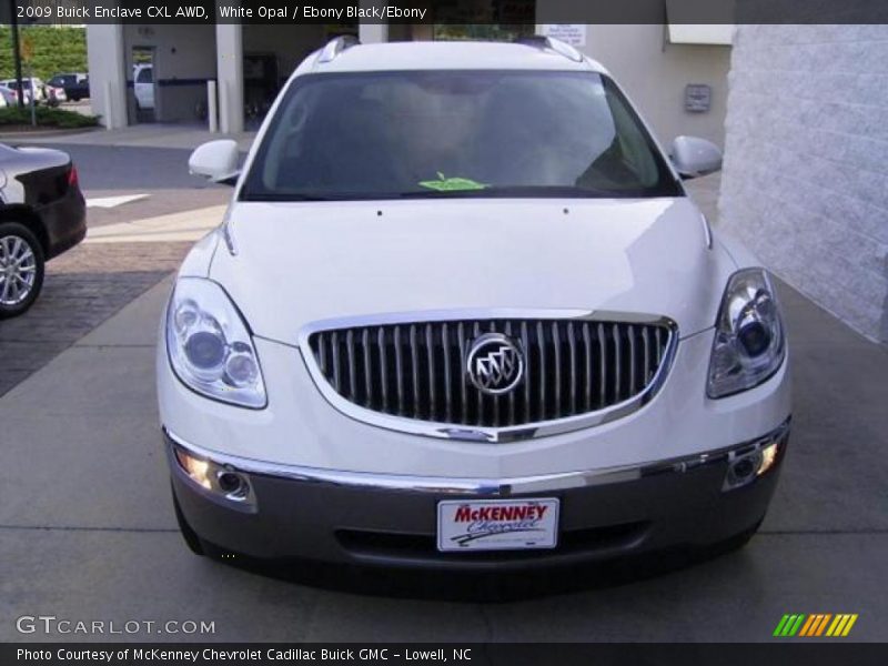 White Opal / Ebony Black/Ebony 2009 Buick Enclave CXL AWD