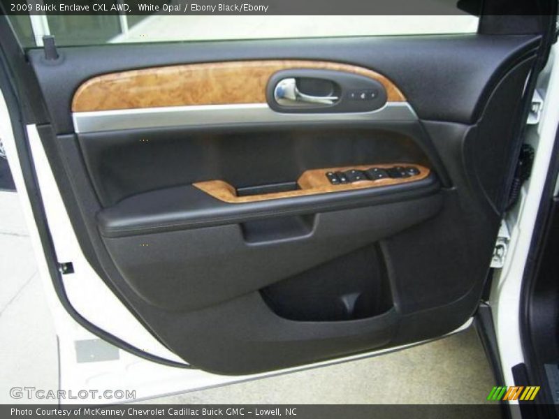White Opal / Ebony Black/Ebony 2009 Buick Enclave CXL AWD