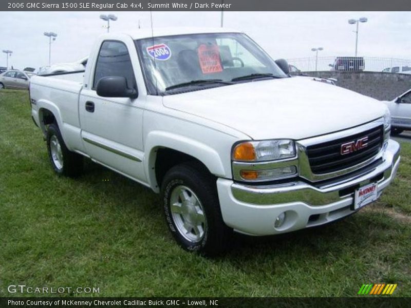 Summit White / Dark Pewter 2006 GMC Sierra 1500 SLE Regular Cab 4x4
