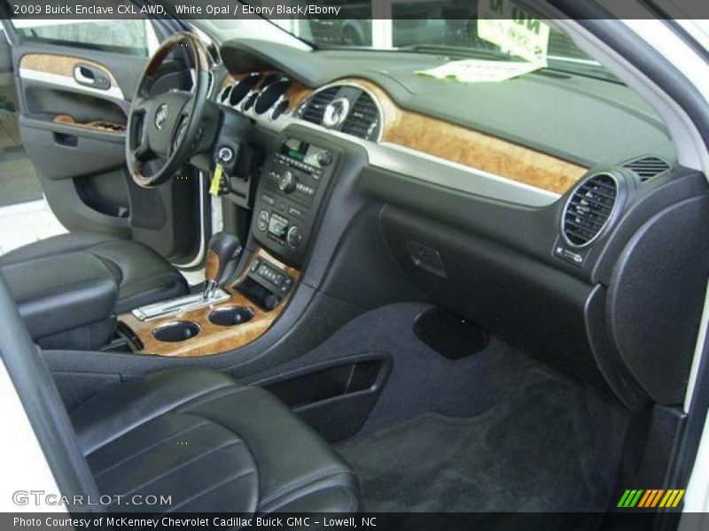 White Opal / Ebony Black/Ebony 2009 Buick Enclave CXL AWD