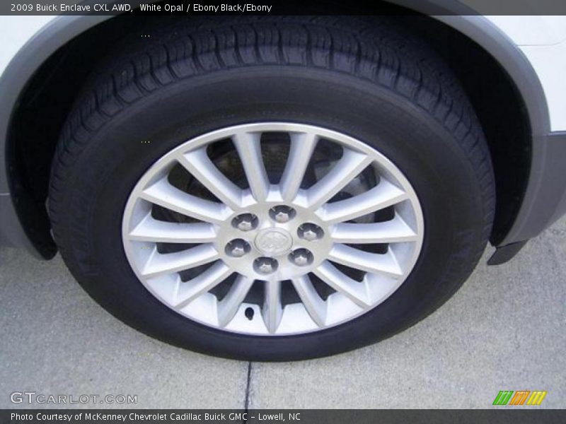 White Opal / Ebony Black/Ebony 2009 Buick Enclave CXL AWD