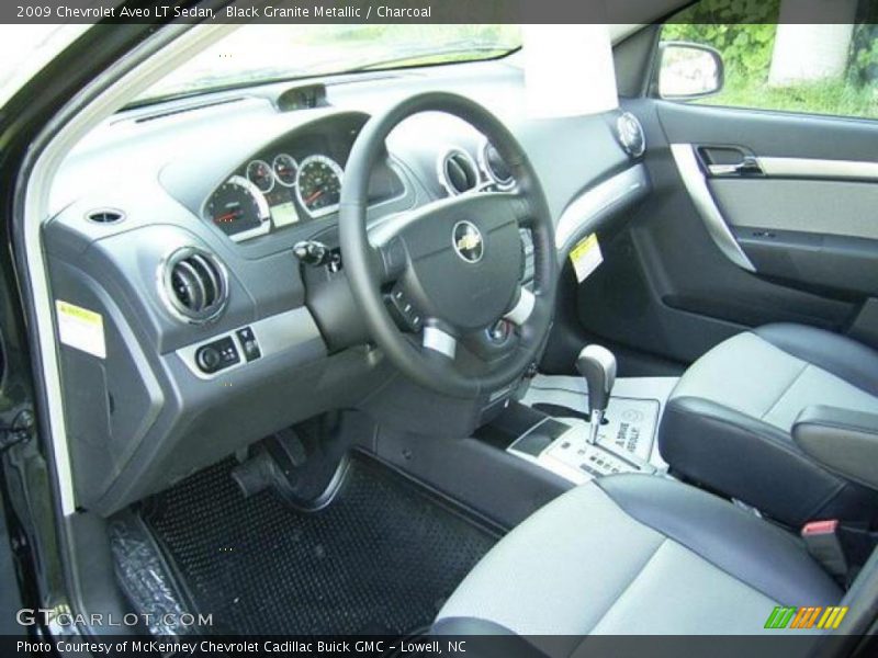 Black Granite Metallic / Charcoal 2009 Chevrolet Aveo LT Sedan