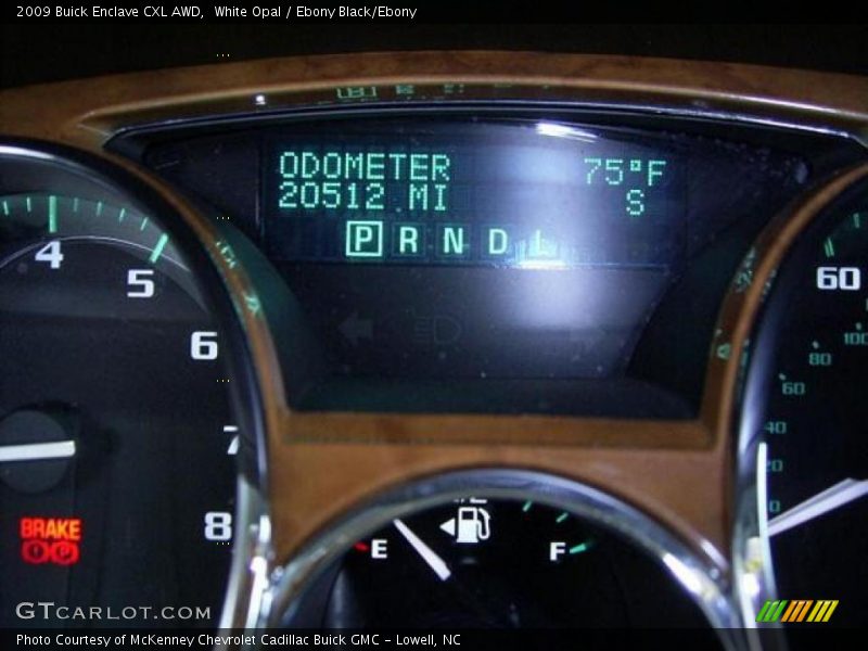 White Opal / Ebony Black/Ebony 2009 Buick Enclave CXL AWD