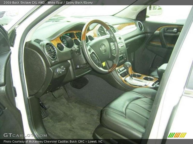 White Opal / Ebony Black/Ebony 2009 Buick Enclave CXL AWD