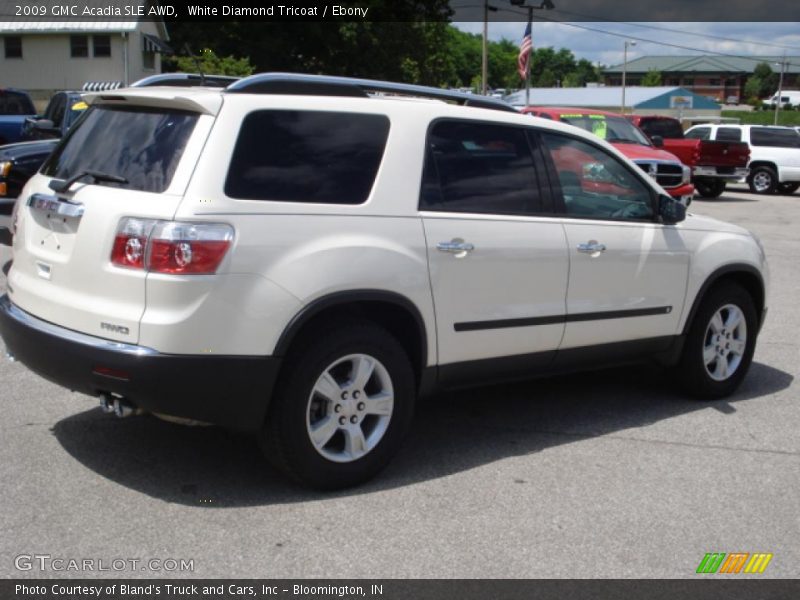White Diamond Tricoat / Ebony 2009 GMC Acadia SLE AWD