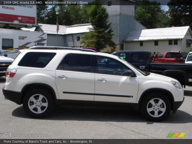 White Diamond Tricoat / Ebony 2009 GMC Acadia SLE AWD