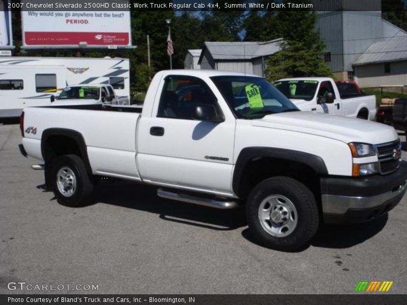 Summit White / Dark Titanium 2007 Chevrolet Silverado 2500HD Classic Work Truck Regular Cab 4x4