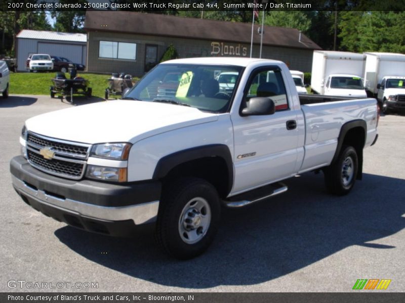 Summit White / Dark Titanium 2007 Chevrolet Silverado 2500HD Classic Work Truck Regular Cab 4x4