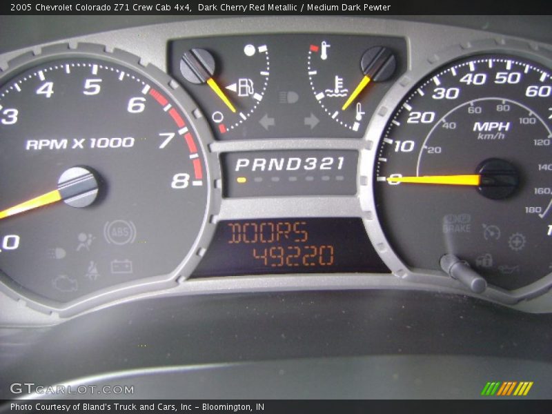 Dark Cherry Red Metallic / Medium Dark Pewter 2005 Chevrolet Colorado Z71 Crew Cab 4x4