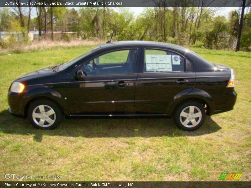 Black Granite Metallic / Charcoal 2009 Chevrolet Aveo LT Sedan