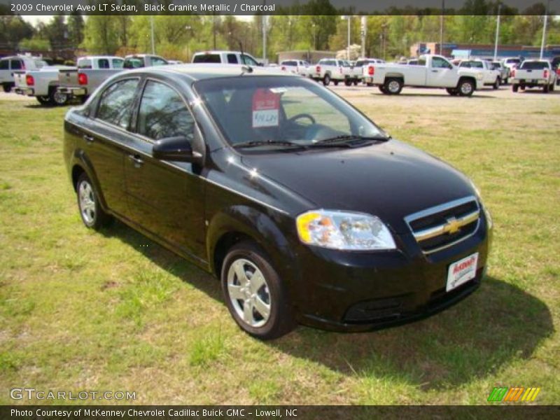 Black Granite Metallic / Charcoal 2009 Chevrolet Aveo LT Sedan