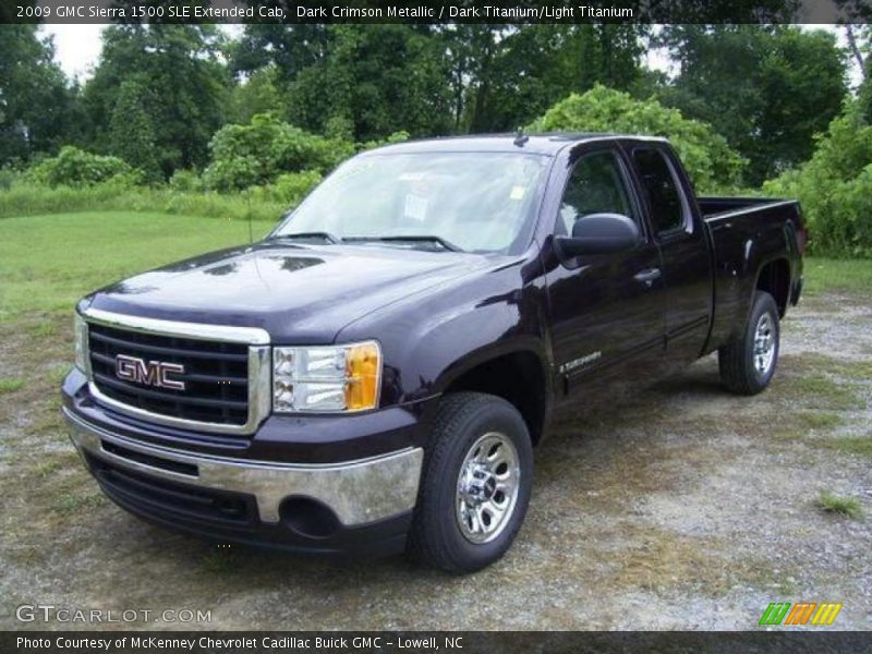 Dark Crimson Metallic / Dark Titanium/Light Titanium 2009 GMC Sierra 1500 SLE Extended Cab