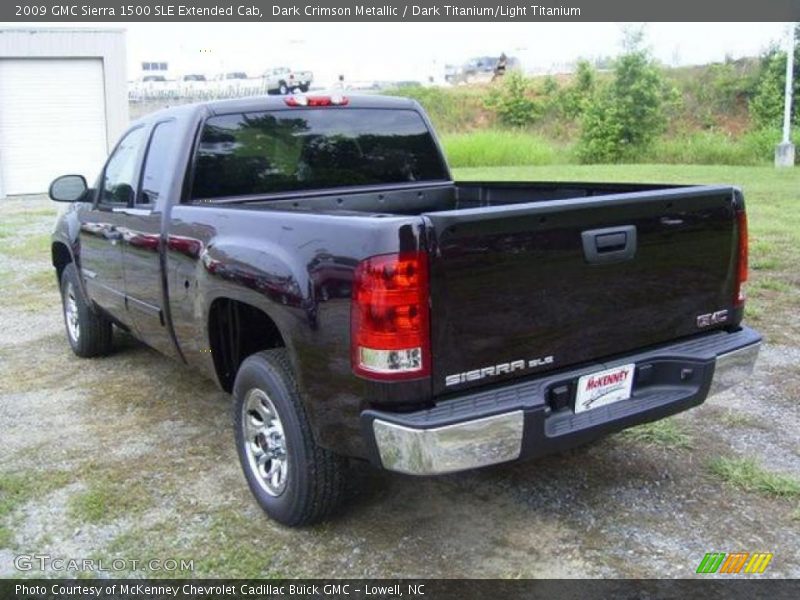 Dark Crimson Metallic / Dark Titanium/Light Titanium 2009 GMC Sierra 1500 SLE Extended Cab