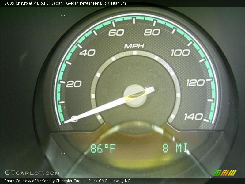 Golden Pewter Metallic / Titanium 2009 Chevrolet Malibu LT Sedan
