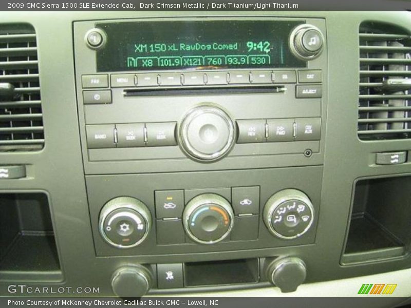 Dark Crimson Metallic / Dark Titanium/Light Titanium 2009 GMC Sierra 1500 SLE Extended Cab