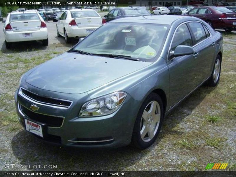 Silver Moss Metallic / Titanium 2009 Chevrolet Malibu LT Sedan