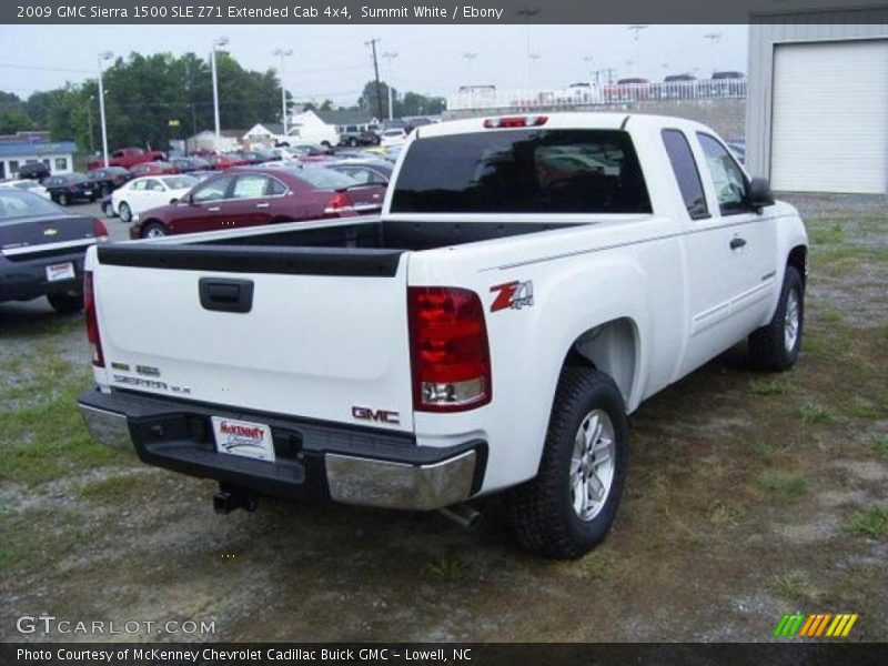 Summit White / Ebony 2009 GMC Sierra 1500 SLE Z71 Extended Cab 4x4