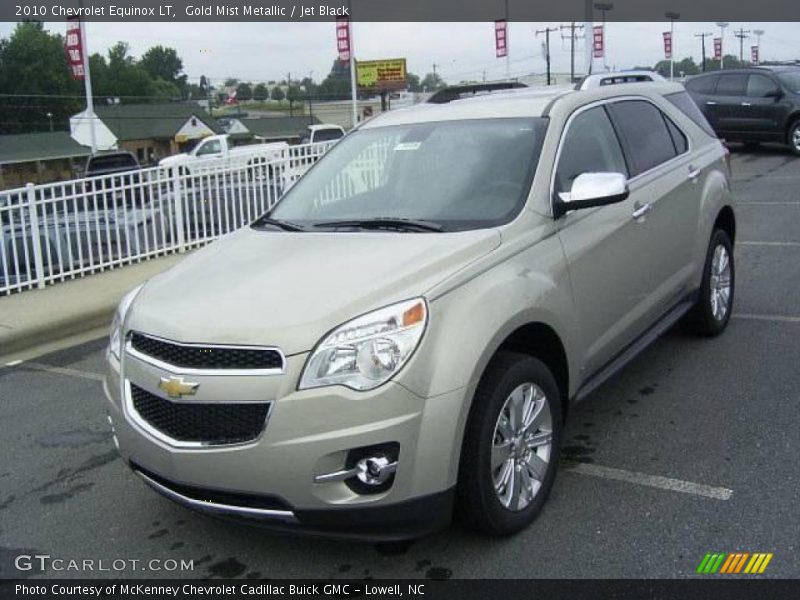 Gold Mist Metallic / Jet Black 2010 Chevrolet Equinox LT