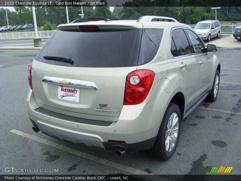 Gold Mist Metallic / Jet Black 2010 Chevrolet Equinox LT