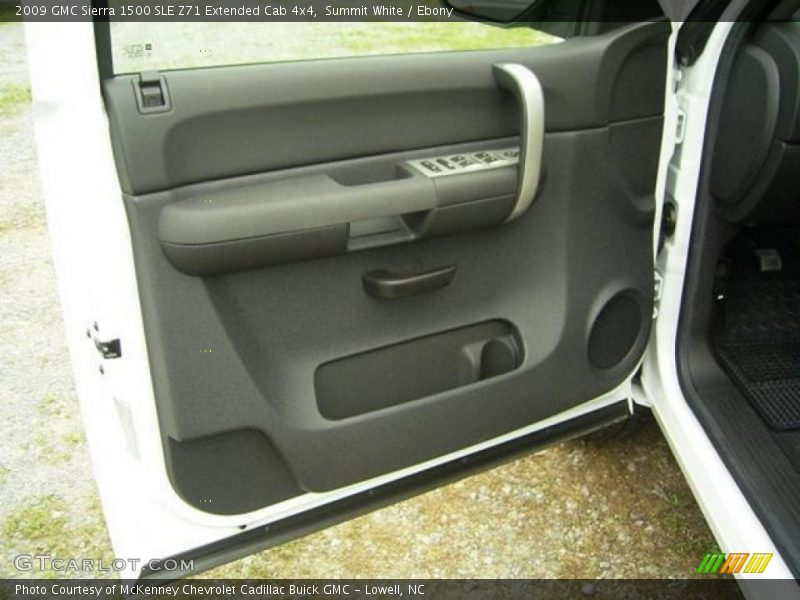 Summit White / Ebony 2009 GMC Sierra 1500 SLE Z71 Extended Cab 4x4