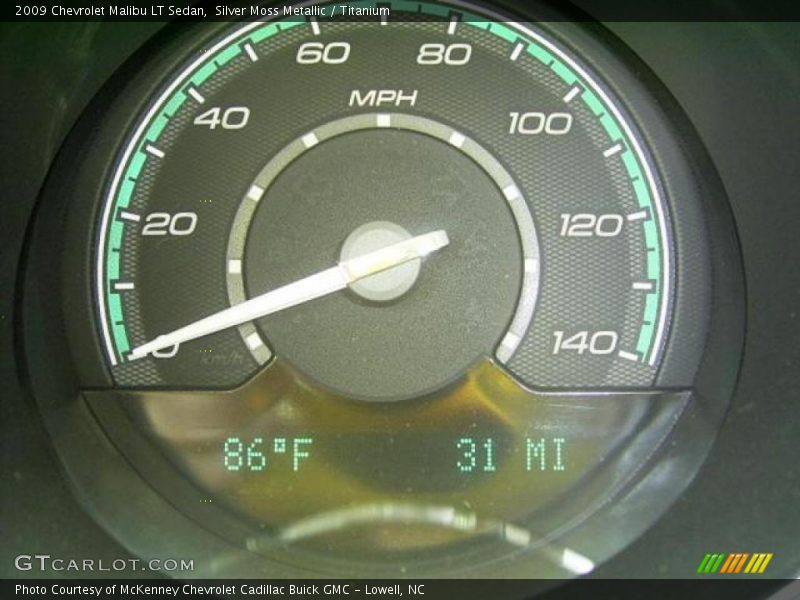 Silver Moss Metallic / Titanium 2009 Chevrolet Malibu LT Sedan