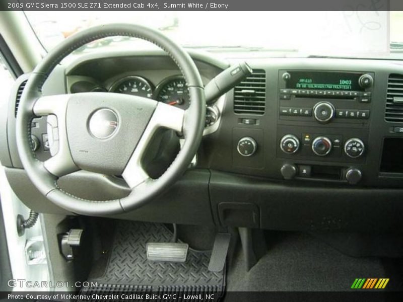 Summit White / Ebony 2009 GMC Sierra 1500 SLE Z71 Extended Cab 4x4