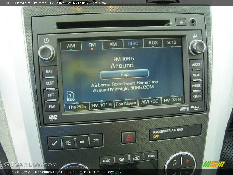 Silver Ice Metallic / Light Gray 2010 Chevrolet Traverse LTZ