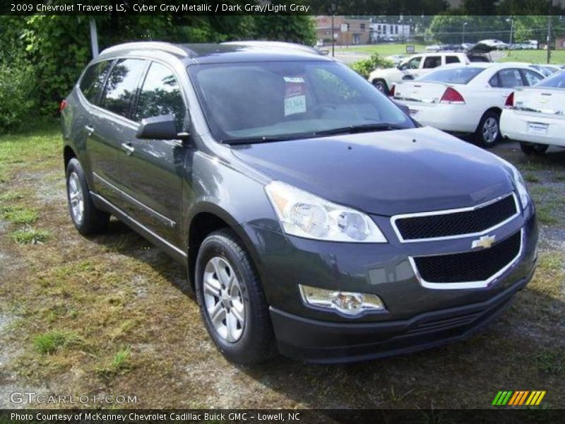 Cyber Gray Metallic / Dark Gray/Light Gray 2009 Chevrolet Traverse LS