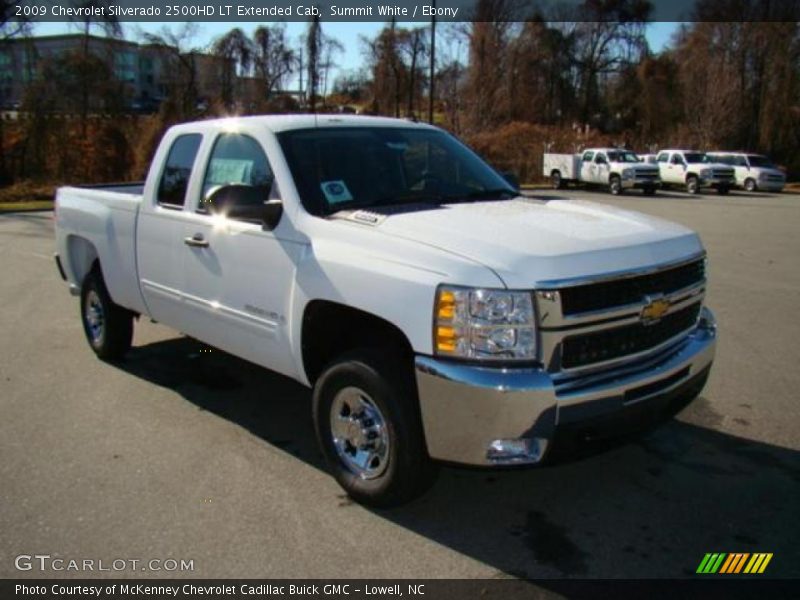 Summit White / Ebony 2009 Chevrolet Silverado 2500HD LT Extended Cab