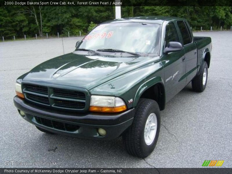 Forest Green Pearl / Agate 2000 Dodge Dakota Sport Crew Cab 4x4