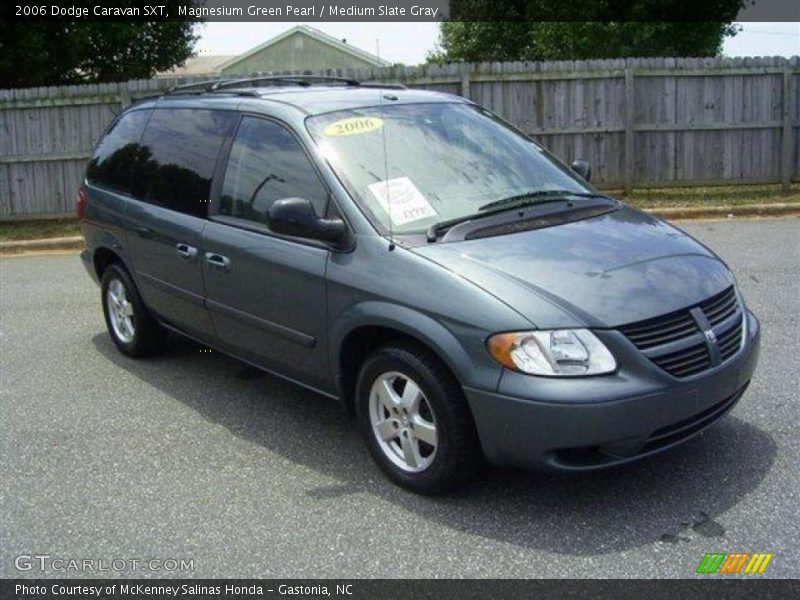 Magnesium Green Pearl / Medium Slate Gray 2006 Dodge Caravan SXT