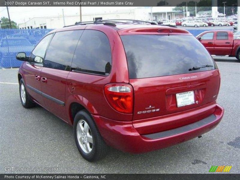 Inferno Red Crystal Pearl / Medium Slate Gray 2007 Dodge Caravan SXT