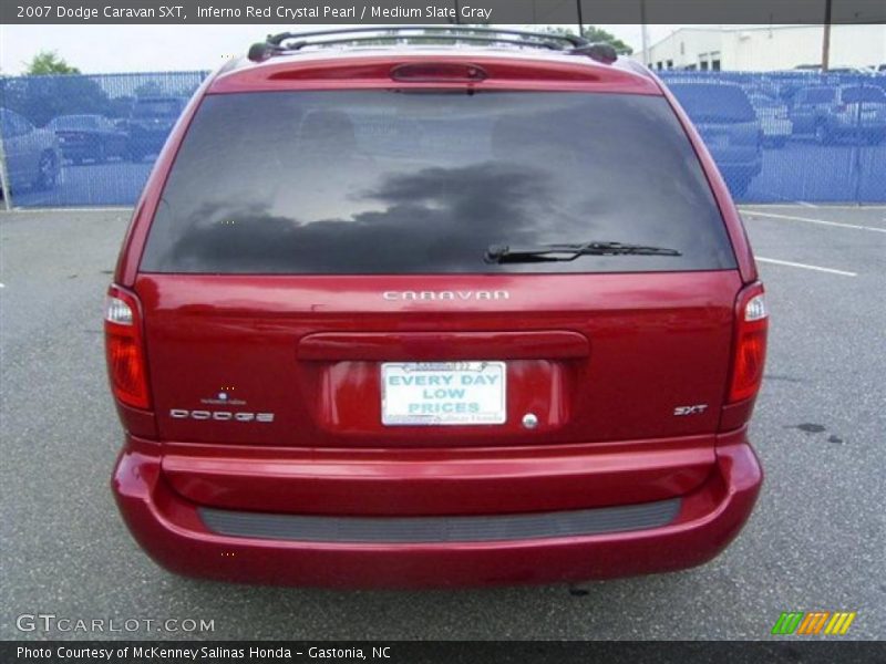 Inferno Red Crystal Pearl / Medium Slate Gray 2007 Dodge Caravan SXT