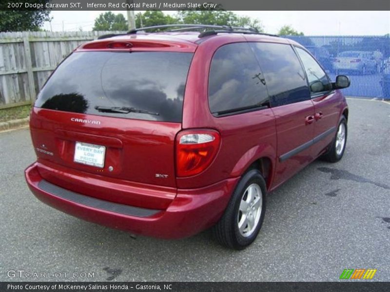 Inferno Red Crystal Pearl / Medium Slate Gray 2007 Dodge Caravan SXT