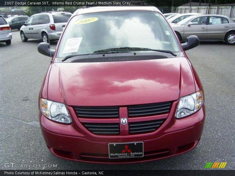 Inferno Red Crystal Pearl / Medium Slate Gray 2007 Dodge Caravan SXT