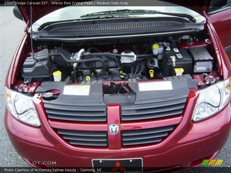 Inferno Red Crystal Pearl / Medium Slate Gray 2007 Dodge Caravan SXT
