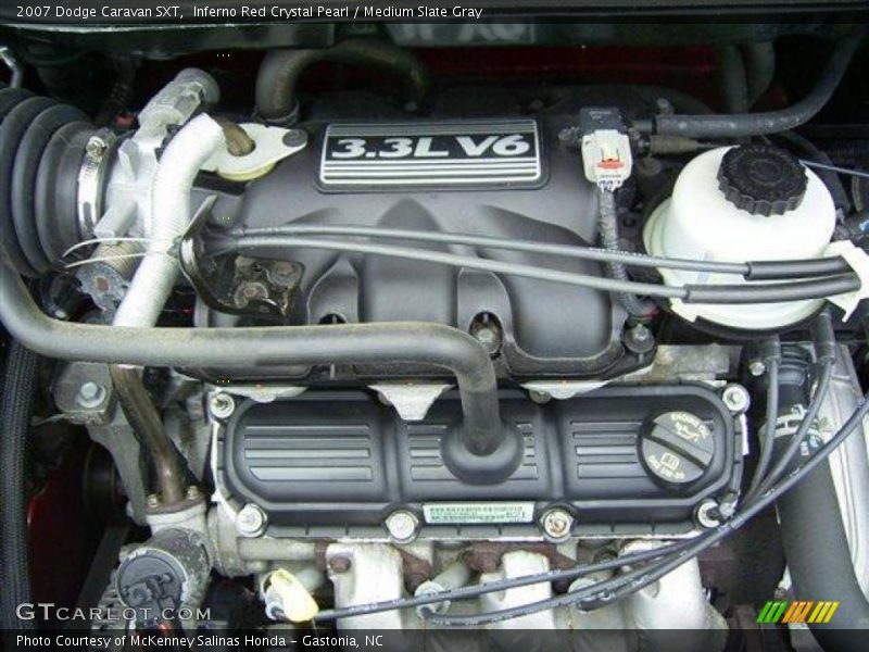 Inferno Red Crystal Pearl / Medium Slate Gray 2007 Dodge Caravan SXT