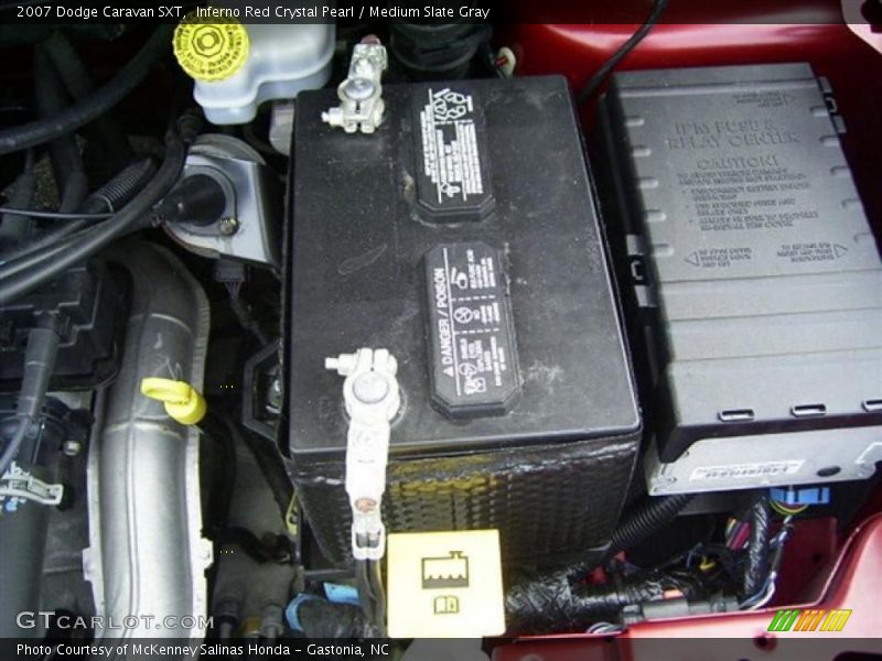 Inferno Red Crystal Pearl / Medium Slate Gray 2007 Dodge Caravan SXT