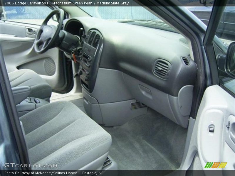 Magnesium Green Pearl / Medium Slate Gray 2006 Dodge Caravan SXT