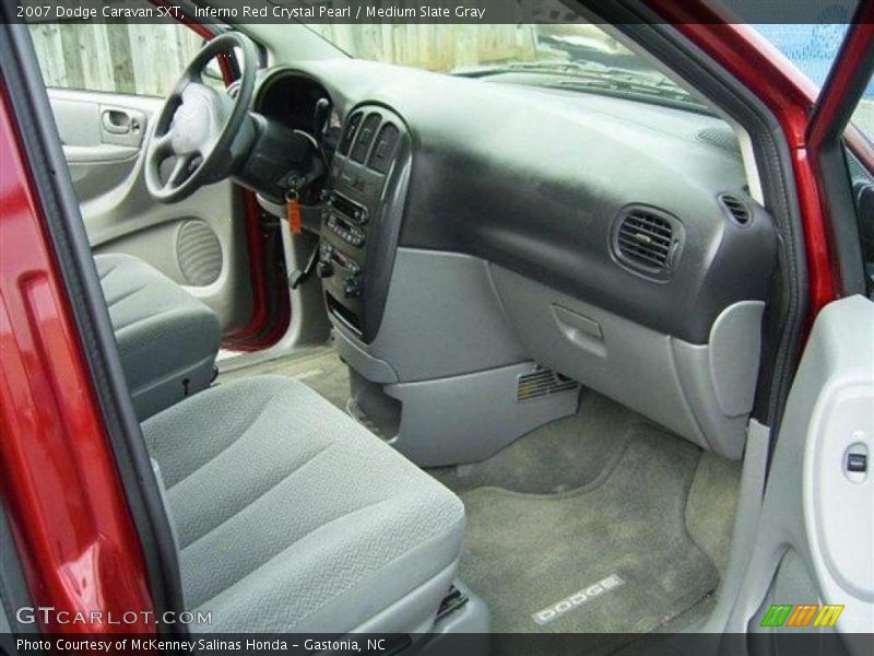 Inferno Red Crystal Pearl / Medium Slate Gray 2007 Dodge Caravan SXT