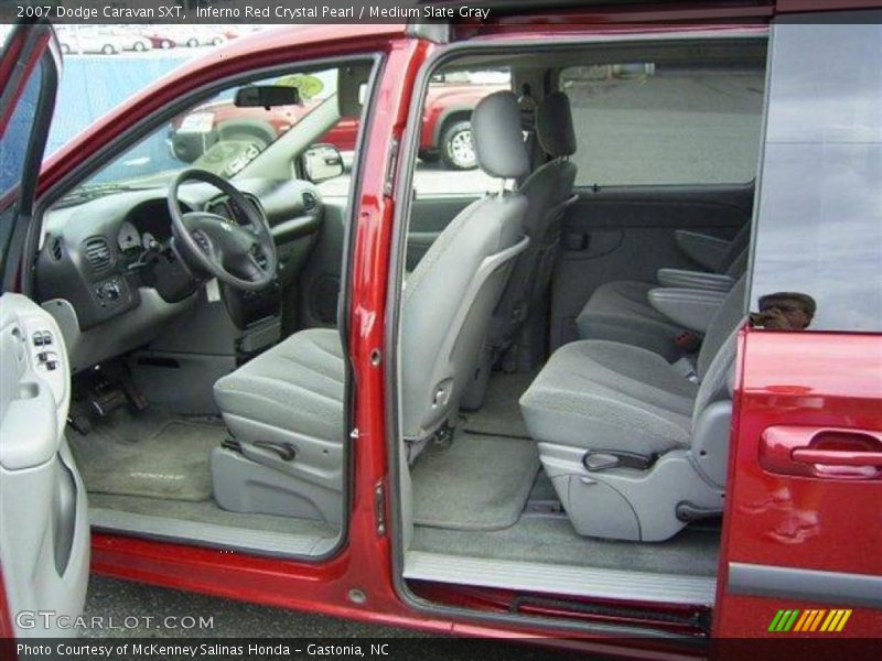 Inferno Red Crystal Pearl / Medium Slate Gray 2007 Dodge Caravan SXT