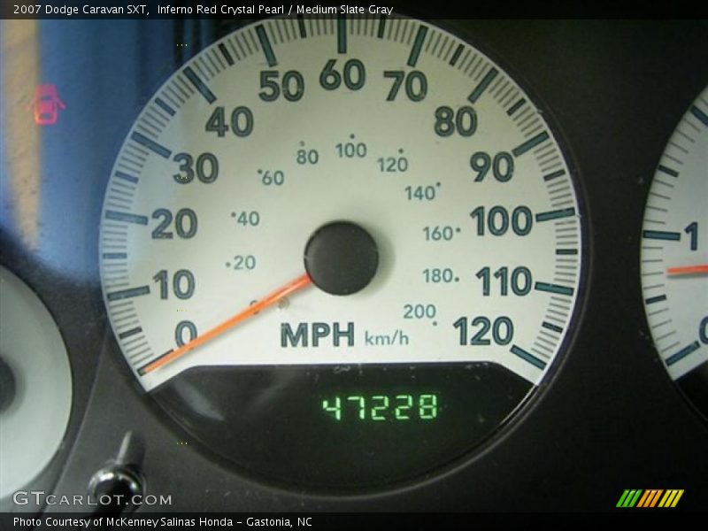Inferno Red Crystal Pearl / Medium Slate Gray 2007 Dodge Caravan SXT