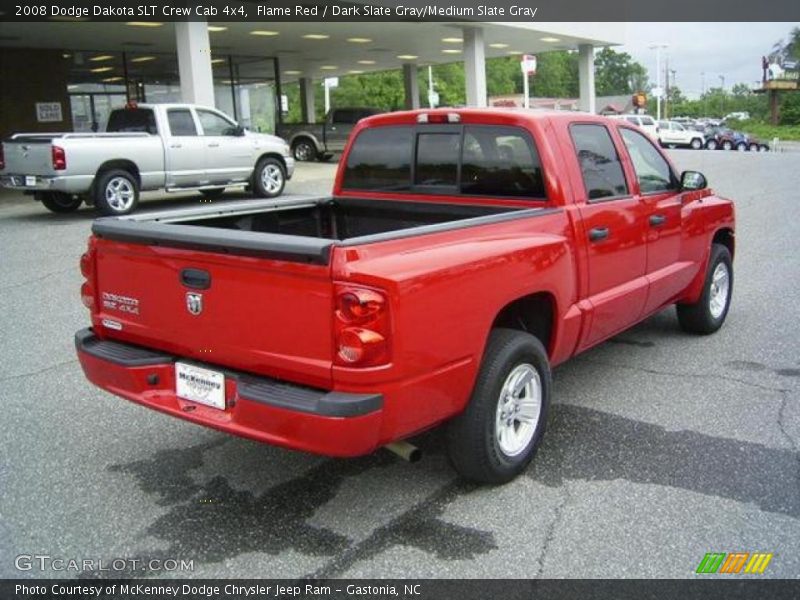 Flame Red / Dark Slate Gray/Medium Slate Gray 2008 Dodge Dakota SLT Crew Cab 4x4