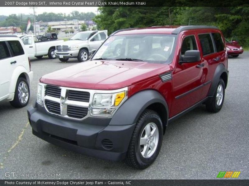 Inferno Red Crystal Pearl / Dark Khaki/Medium Khaki 2007 Dodge Nitro SXT