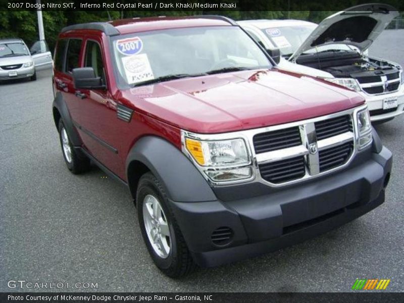 Inferno Red Crystal Pearl / Dark Khaki/Medium Khaki 2007 Dodge Nitro SXT