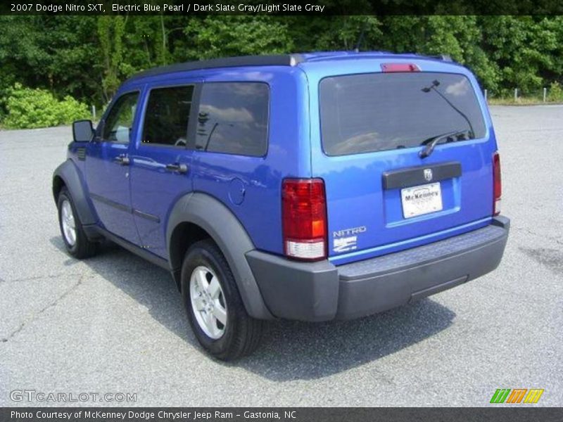 Electric Blue Pearl / Dark Slate Gray/Light Slate Gray 2007 Dodge Nitro SXT