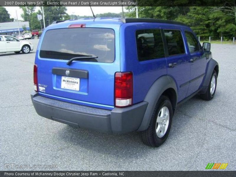 Electric Blue Pearl / Dark Slate Gray/Light Slate Gray 2007 Dodge Nitro SXT
